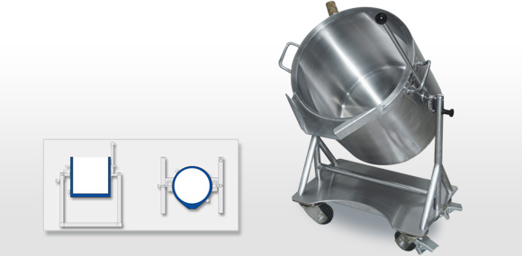 Swivel type containers
